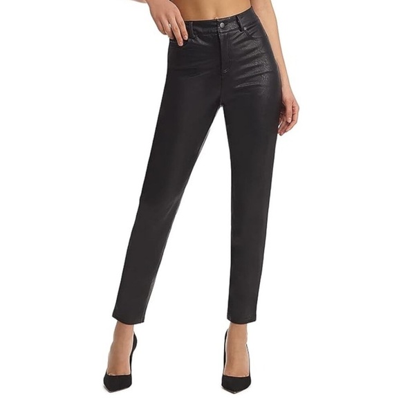 Commando Pants - Commando Faux Leather Five Pocket Pant High Rise Jeans Black Size Medium